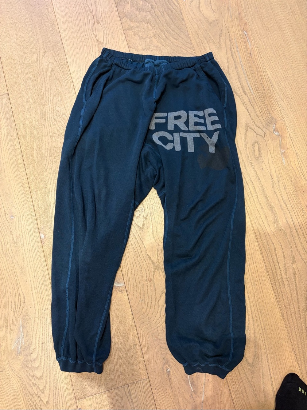 Free City Navy Logo Joggers